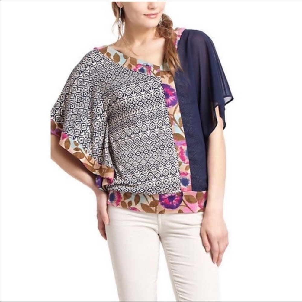 Anthropologie Vanessa Virginia Askew Floral Kimono Top - Picture 1 of 12